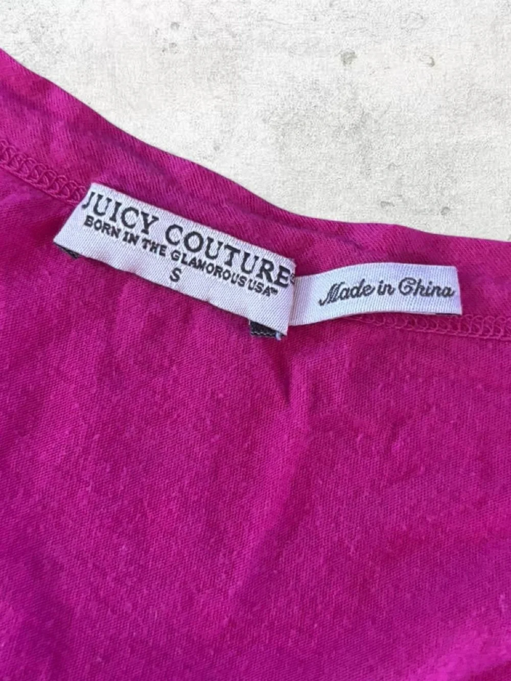 Y2K/Vintage Juicy Couture Fuchsia Pink Short Sleeve Tee - Picture 3 of 5